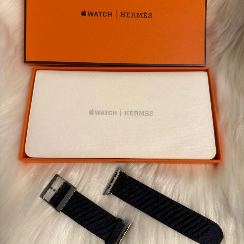Apple Watch Hermes 49mm Bleu Nuit En Mer Band